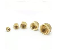 5pcs 3/8" BSPP Female Brass Pipe Countersunk Hex Head Socket End Cap Pipe Fittings