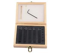 5Pcs 3/8in Indexable Turning Tool Set, Cemented Carbide Machining Lathes Cutting Tools with 60° 75° 90° Inserts, for Facing Boring Chamfering on Metal Lathe