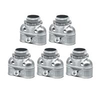 5Pcs 3/8inch Wire Box Connector Metal Die Casting Screw Clamp Metal Electrical Fitting for Protecting Cable Conduit Die Casting Electrical Conduit Fittings