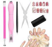 5Pcs 3 in 1 Cat Eye Magnet for Cat Eye Gel Polish, Includes Magnetic Nail Tool, Double-Head Magnet Pen & Rabbit-Shaped Guides | Essential for DIY Nail Enthusiasts & Salon Use