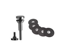 5Pcs 3 inch Cut Off Wheels with 1/4 in Mounting Mandrel Kit for Die Grinder, Metal Cutting Discs for Rotary Tool Drill Attachment Cutter Die Grinder Accessories