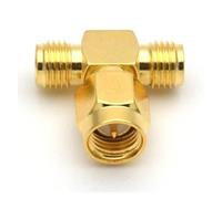 5Pcs 3 Way SMA Adapter T-shape Male To Dual Female Splitter T-Type Connector For Radio Antenna Cable Wire Connection(SMAJ-2SMAK,5PCS)