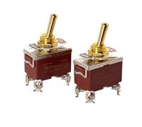 5PCS 3-Way Waterproof Toggle Switch 20A 250V AC SPDT On-Off-On for Marine Car Boat Yacht RV with Rubber Boot Covers