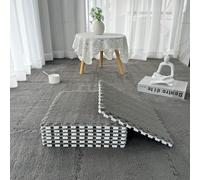 5pcs 30/60cm Interlocking Foam Puzzle Mats - EVA Soft Play Mat, Plush Square Rug for Home Décor, Easy DIY Installation, Grey Color (Size: 60x60x1cm)