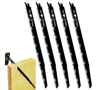 5PCS 300mm Reciprocating Saw Blades for Wood Fast Cutting, CRV 5TPI Sabre Blades for Wood, PVC Pipe, Dry/Wet Timber Pruning, S1531LL Sharp Saw for Quick Cutting, Compatible with Bosch/Makita/DeWalt