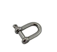 5PCS 304 Stainless Steel D Shackle with Screw Pin 4mm 5mm 6mm 8mm Anchor Shackle for Jewelry Making Bracelets DIY Crafts Hardware Accessories(8MM-5PCS)
