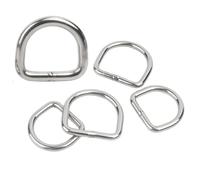5PCS 304 Stainless Steel D-shaped Shackle, Extended D-shaped Ring Semi-circular Lifting Ring U-shaped Connecting Buckle(3x25x22)(4x40x37)