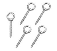 5Pcs 304 Stainless Steel Eye Bolt, M4*40 Self Tapping Eye Hooks for Wood Hanging Tie Downs Hammock Swing Chair Yoga