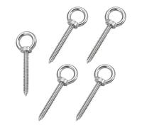 5Pcs 304 Stainless Steel Eye Bolt, M6*40 Self Tapping Eye Hooks for Wood Hanging Tie Downs Hammock Swing Chair Yoga