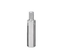 5pcs 304 Stainless Steel Hex Male Female Standoff Board Rack Stud Hexagon Threaded Pillar PCB Motherboard Spacer ScrewsM2 -M3(6mm,M2.5(thread4) x5pcs)