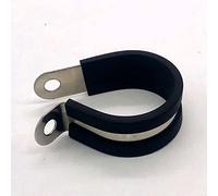 5pcs 304 Stainless Steel Rubber Lined P Clips - Heavy Duty Hose Pipe Clamp for Cable Mounting and Pipe Connector(8mm)