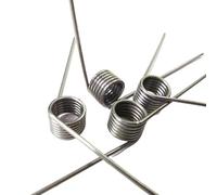 5PCS 304 Stainless Steel Small Torsion Spring Hairpin Spring 180/120 Degree Torsion Spring Wire Diameter 0.6mm(180 degrees/6 laps,8mm)