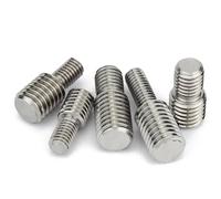 5pcs 304 Stainless Steel Thread Adapter Male to Male M3 M4 M5 M6 M8 M10 M12 M14 M16 to M20 Double Head Transfer Screw Bolt Full Thread (Color : 5Pcs, Size : M6x15-M8x15)