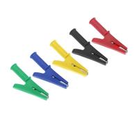 5PCS 30A 1000V Plastic Opening 10MM Round Handle Crocodile Test Adapter Clip Probe Pen 4mm Plug Insulated