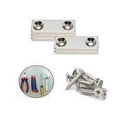 5pcs 30x10X5 two hole 4mm Neodymium Countersunk Block Magnet Heavy Duty Powerful Rare Earth Permanent Fridge Magnets With Stainless Screws M4 for DIY Craft