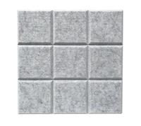 5pcs 30x30cm Felt Board Wall Stickers Message Photo Works Background Cork Bulletin Display Room Home Decor for Display(Grey)
