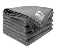 5pcs 30x30cms 340GSM Grey! Highly Absorbent, Lint and Streak Free, Multi-Purpos for Kitchen, Window, Stainless Steel, Silverware.