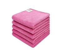 5pcs 30x30cms 340GSM Purple! Highly Absorbent, Lint and Streak Free, Multi -Purpose for Kitchen, Car, Window, Stainless Steel, Silverware.