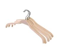 5pcs 32/38/42cm Wooden Hanger Wood Color Non-slip No Trace Clothes For Adult Wardrobe Storage Hangers(42CM)