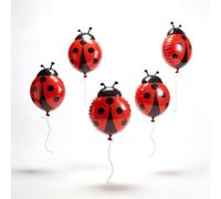 5pcs 33inch Ladybug Balloon Insect Bug Spring Garden Picnic Theme Lady Bug Party Decorations Lady Bugs Decor for Baby Shower Birthday Party Supplies