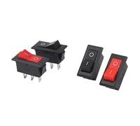 5PCS 33X16mm Boat Rocker Switch SPST 2/3Pin Snap in ON-OFF ON-ON 15A/20A 250V/125V Car Power Truck switch Accessories IDGTTLDF(2 Pin Red)