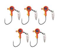 5PCS 3D Eye Fishing Jig Hook Fishing Rotating Sequin Jig Lure Double Lock Triangle Hook Outdoor Fishing Accessories