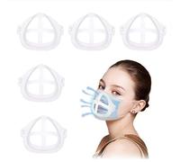 5PCS 3D Face Mask Bracket, Inner Support Frame Mouth Separator Holder, Reusable Silicone Mask Insert for More Breathing Space, Prevent Lipstick Smearing, Comfortable for Daily Wear
