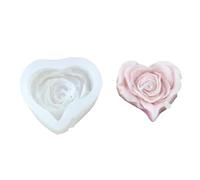 5PCS 3D Large Peony Silicone Candle Mold DIY Handmade Creative Flower Aromatherapy Plaster Resin Soap Making for Home Decor(Clear06)