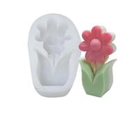 5PCS 3D Large Peony Silicone Candle Mold DIY Handmade Creative Flower Aromatherapy Plaster Resin Soap Making for Candle Making(Clear07)