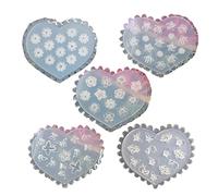 5Pcs 3D Silicone Nail Art Decortive Design Mold Nail Art Making Tools Resin Jewelry Molds Silicone Necklace Earrings Pendant