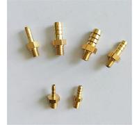 5PCS 3mm 4mm 5mm 6mm 8mm 10mm OD Hose Barb M3 M4 M5 M6 M8 M10 Metric Male Thread Brass Pipe Fitting Coupler Connector Adapter,M8x1 to 10mm