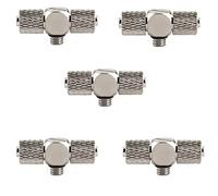 5PCS 3mm 4mm 5mm 6mm M3 M4 M5 M6 Brass Straight Elbow Tee Tube Hose Barb Micro Air Pneumatic Pipe Fitting Quick Connector Jujianfu(6-M5,PB-1)