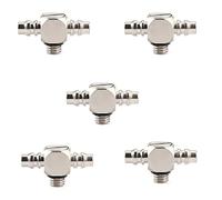 5PCS 3mm 4mm 5mm 6mm M3 M4 M5 M6 Brass Straight Elbow Tee Tube Hose Barb Micro Air Pneumatic Pipe Fitting Quick Connector Jujianfu(6-M5,PB-2)