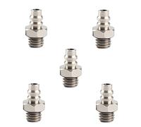 5PCS 3mm 4mm 5mm 6mm M3 M4 M5 M6 Brass Straight Elbow Tee Tube Hose Barb Micro Air Pneumatic Pipe Fitting Quick Connector Jujianfu(4-M5,PC)