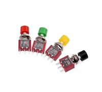 5pcs 3Pin 6mm Momentary Automatic Push Button Switch ON-(ON) 2A 250VAC/5A 120VAC Toggle Switches IDGTTLDF(Beige)