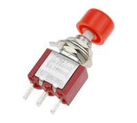 5Pcs 3Pin C-NO-NC 6mm Mini Momentary Automatic return Push Button Switch ON-(ON) 2A 250VAC/5A 120VAC Toggle Switches(Green)