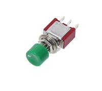 5Pcs 3Pin C-NO-NC 6mm Momentary Automatic Push Button Switch ON-(ON) 2A 250VAC/5A 120VAC Toggle Switches IDGTTLDF(Green)