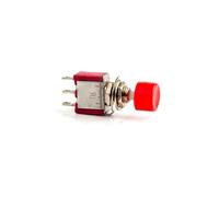 5Pcs 3Pin C-NO-NC 6mm Momentary Automatic Push Button Switch ON-(ON) 2A 250VAC/5A 120VAC Toggle Switches IDGTTLDF(Red)
