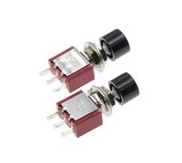 5PCS 3Pin C-NO-NC 6MM Tiny Small Momentary Automatic return Push Button Switch ON-(ON) 2A 250VAC/5A 120VAC(Black)