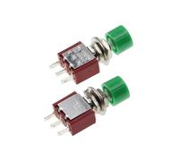 5PCS 3Pin C-NO-NC 6MM Tiny Small Momentary Automatic return Push Button Switch ON-(ON) 2A 250VAC/5A 120VAC(Green)
