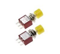 5PCS 3Pin C-NO-NC 6MM Tiny Small Momentary Automatic return Push Button Switch ON-(ON) 2A 250VAC/5A 120VAC(Yellow)