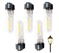 5PCS 3V 2700K Warm White LED Replacement Solar Light Bulb for Outdoor Yard Garden Pathway, Solar Light Parts Top for Post Lamp, String Repair