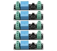 5pcs 3V Relay Power Switch Board with Optocoupler Insulation Control, 1 Channel Relay Module Rated 10A for 250VAC or 30VDC, Compact 67x17.2x19.1mm Size, Screw Terminal Plate and Bo