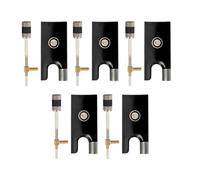 5pcs 4/4 Violin DIY Repair Parts Ebony Frog Rod Brazilwood Carbon Fiber Bow Screw Kit