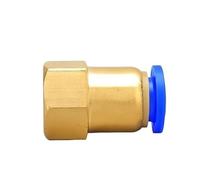 5Pcs 4/6/8/10/12mm PCF Pneumatic Quick Connector Water Air Fitting Female Thread Brass Joint Hose Tube Pipe(PCF6-02)