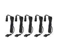 5pcs 4.9ft Deck Light Extension Cable, IP67 LED Deck Light Extension Cord with Male and Female 3 - Pin Connectors for Outdoor Garden Patio Landscape Spotlights