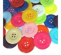 5Pcs 4-Holes Resin Large Buttons Round Button for Clothing Coat Sewing Accessory Craft Decoration 1.5"- Mix 10pc