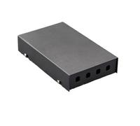 5pcs 4 Port Optical Fiber Terminal Box Small mini Empty Box Fully Equipped with 2 4-core FC SC ST LC Optic Cable Junction(Blue)