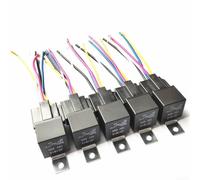 5PCS 40A Automotive Relay 12V 24V DC 5PIN Black(12V 5PIN) | 40A high current, 12V/24V voltage, 5PIN standard, quick install, car systems