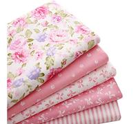 5Pcs 40cm*50cm Pink 100% Cotton Fabric For Sewing Fat Quarter Quilting Patchwork Tissue Tilda Doll Cloth Kids Bedding Textile